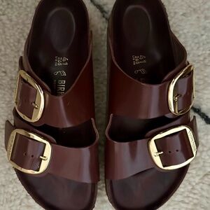 Birkenstock Arizona High Shine Leather Sandal - Chocolate